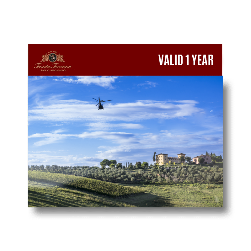 Tenuta Torciano Winery - Helicopter flight, lunch and wine tasting (x 2 people) - Gift Voucher